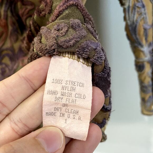 Boho Chic Long Sleeve Blouse (Brown and Purple) by Surrealist - Picture 5 of 5